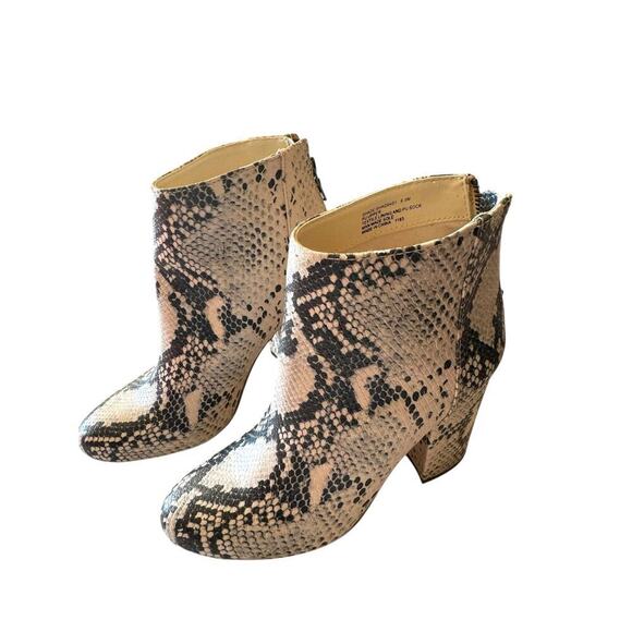 Steve Madden Snakeskin Print Block Heel Ankle Boots – Size 6.5M - Picture 4 of 9